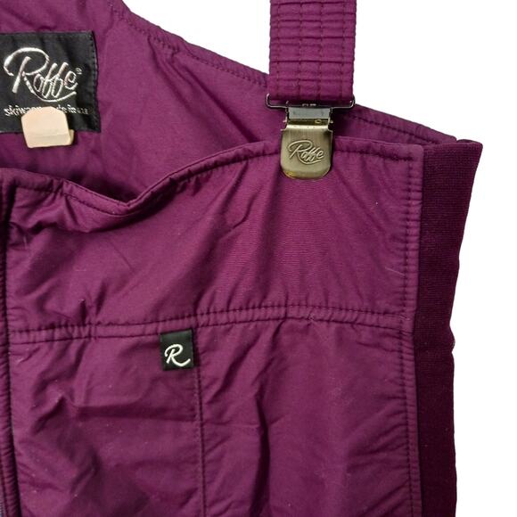 Roffe Snow Ski Pants Overalls Sz L Purple Snowbard Winter Snowmobile Ice Lined - Picture 3 of 15